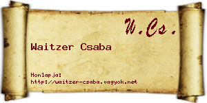 Waitzer Csaba névjegykártya